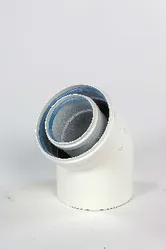 Concentrische rookgasbocht, Ubbink Rolux, aluminium, 80/125mm